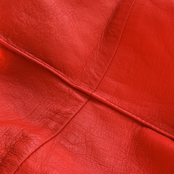 🔥🔥🔥 8 by Yoox Coral LEATHER STRAIGHT-LEG FIT PANT size XS US🔥🔥🔥 - Picture 9 of 10